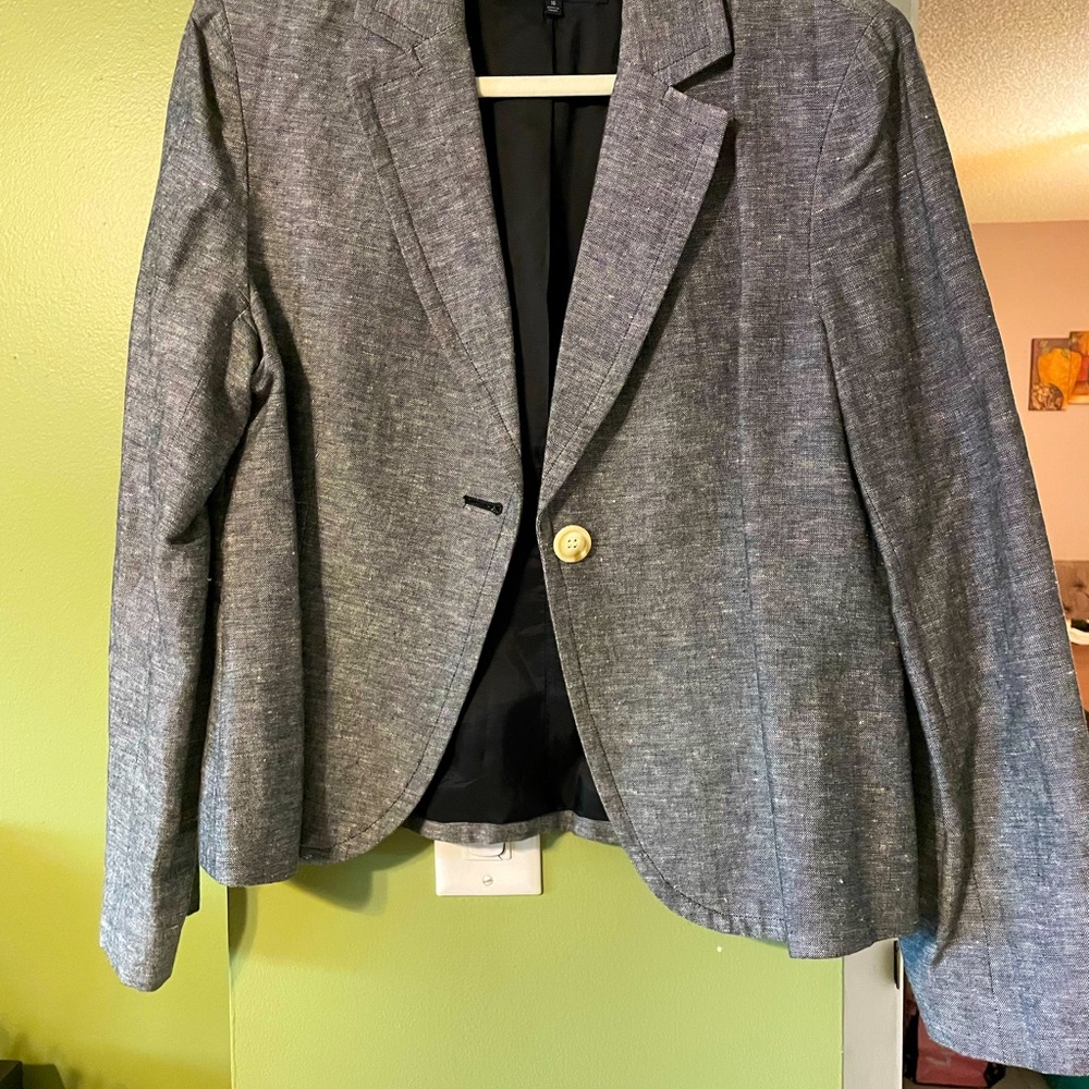 COPY - Beautiful Anne Klein One-button blazer, Size 16, linen/rayon material